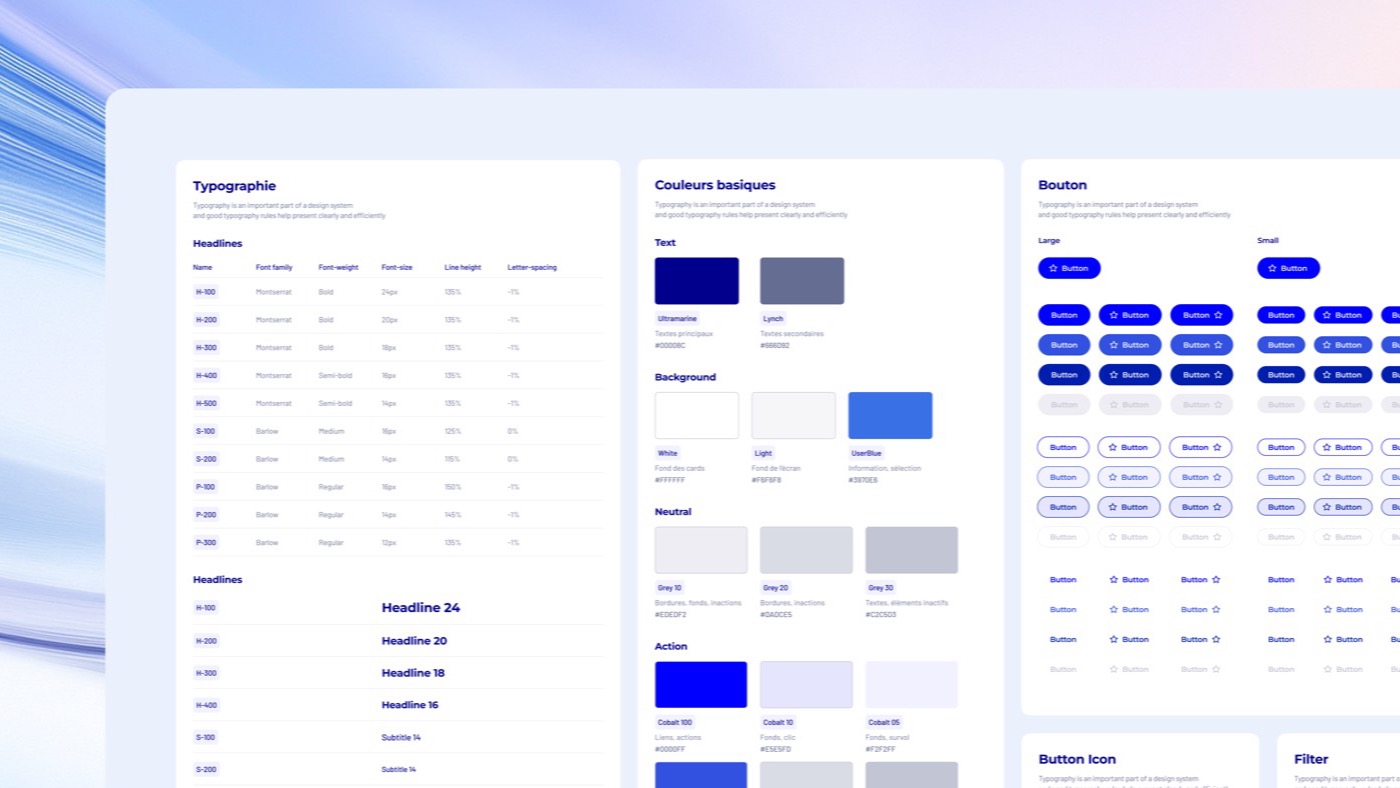 Cobalt · aperçu de la bibliothèque de composants