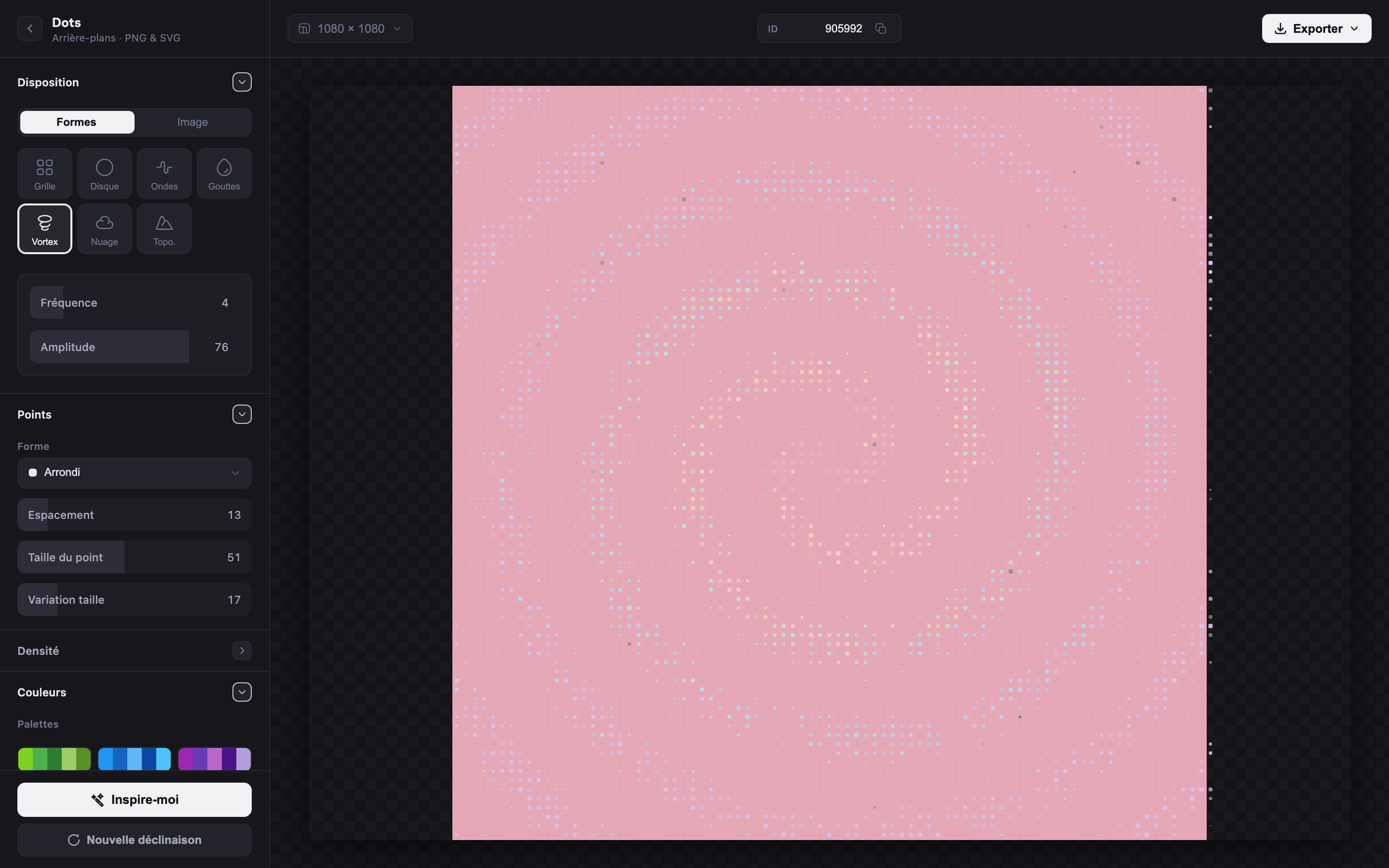Dots · disposition vortex