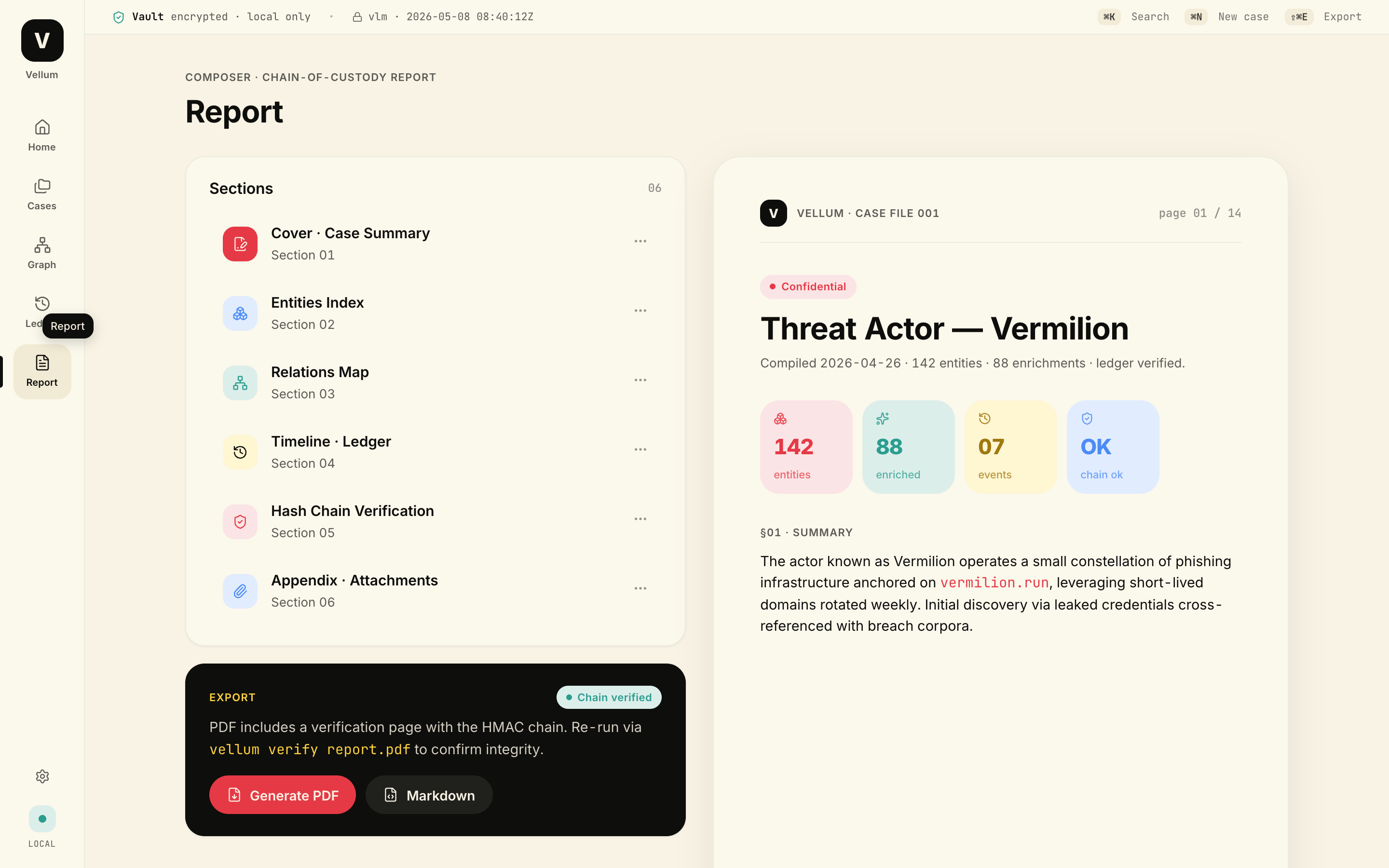 Vellum — Reports